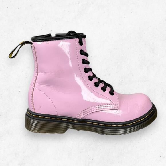 TODDLER 1460 GLITTER PATENT LEATHER BOOTS in Fuchsia | Dr  Dr. Martens 1460 Kids Pink Patent Leather 8-Eye Zip Boots Size 11 US / 10 UK
